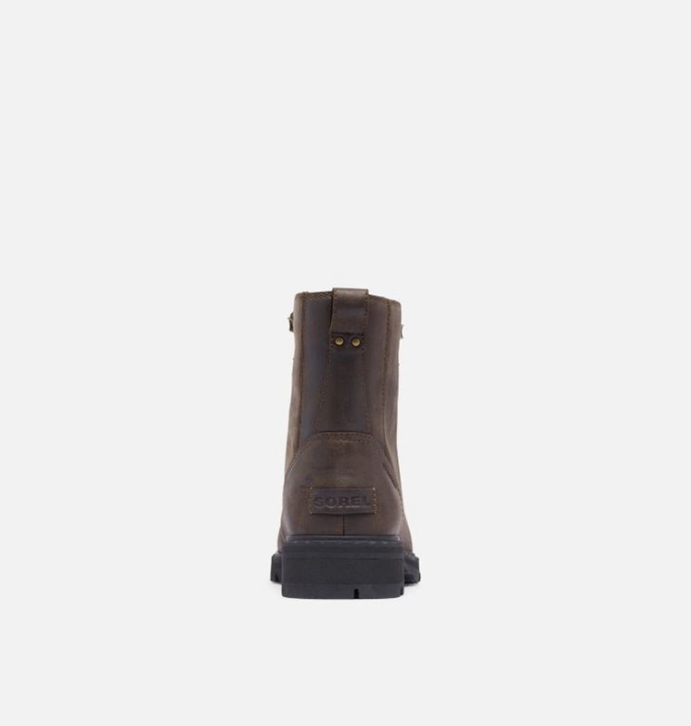 Womens Rain Boots Black Brown - Sorel Lennox™ Lace Cozy Mid - 924-KGEIBC